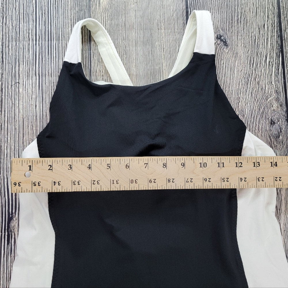 Athleta Black and White Colorblock Swim Dress - Picture 9 of 11